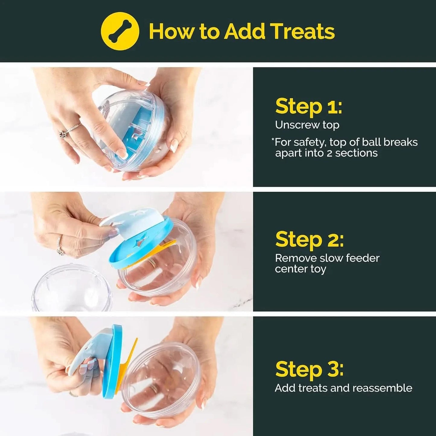 Toy Ball Interactive Dog Toy -  Dog Food Toy Stimulation, Slow Feeder - MercaPro